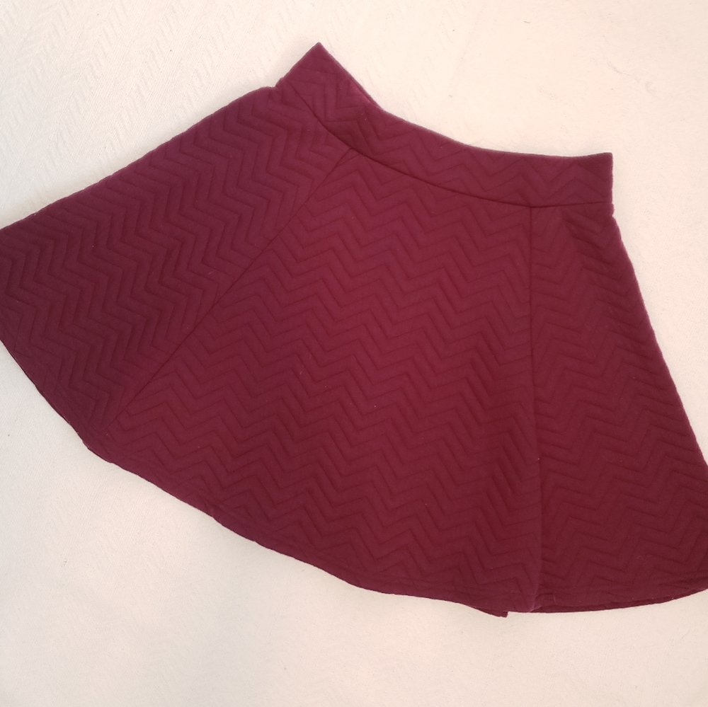 H&M Wine Skater Skirt